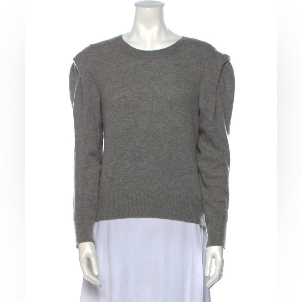 NWOT House of Harlow 1960 Cashmere Sweater Grey Cropped M 100% Cashmere